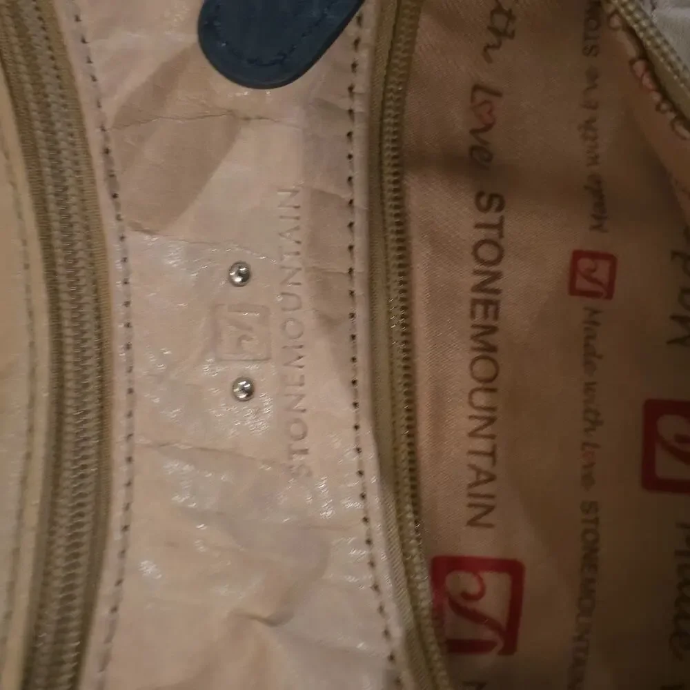 STONE MOUNTAIN beige and blue shoulder bag - Picture 12 of 12
